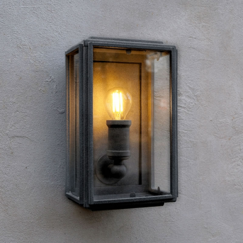 London Box Wall Light Matt Black Mini