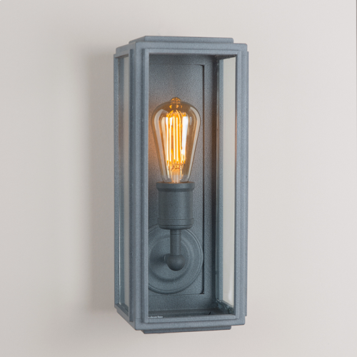 London Box Wall Light Weathered Zinc Slim