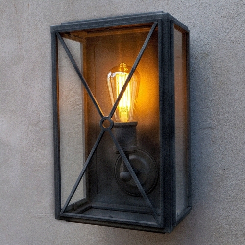 Mayfair Box Wall Light Matt Black Wide