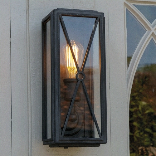 Mayfair Box Wall Light Matt Black Slim