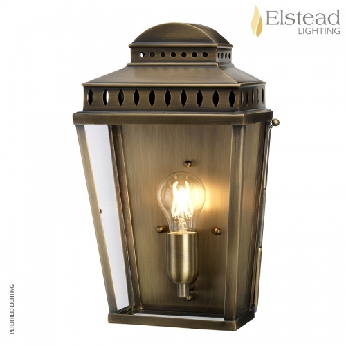 Mansion House Flush Brass Wall Lantern