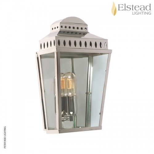 Mansion House Flush Polished Nickel Wall Lantern