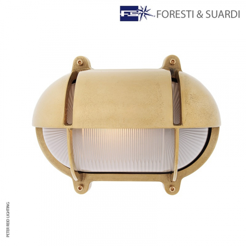 Oval Bulkhead Light With Eyelid 2434 Extra Large by Foresti & Suardi