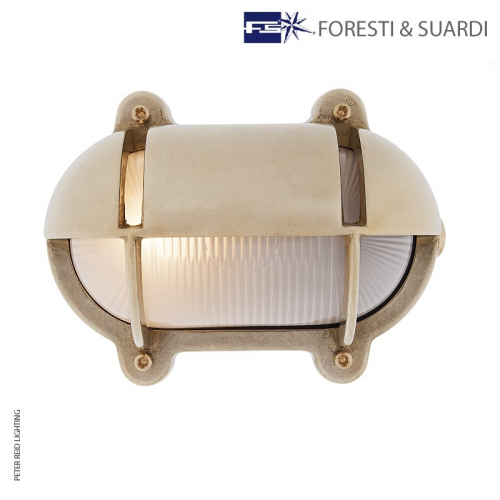 Oval Bulkhead Light With Eyelid 2435B Medium by Foresti & Suardi