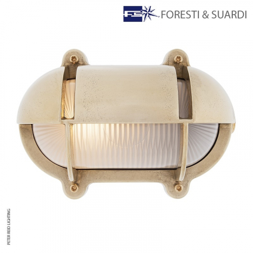 Oval Bulkhead Light With Eyelid 2436 Small by Foresti & Suardi