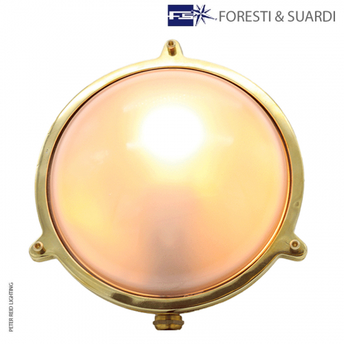 Large Round Bulkhead Light Without Guard 2027A by Foresti & Suardi