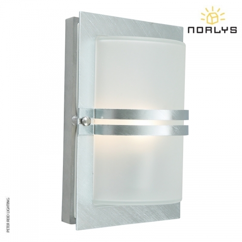 Basel Galvanized Steel Frosted Glass by Norlys