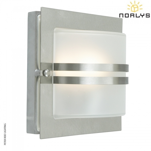 Bern Stainless Steel Frosted Glass by Norlys