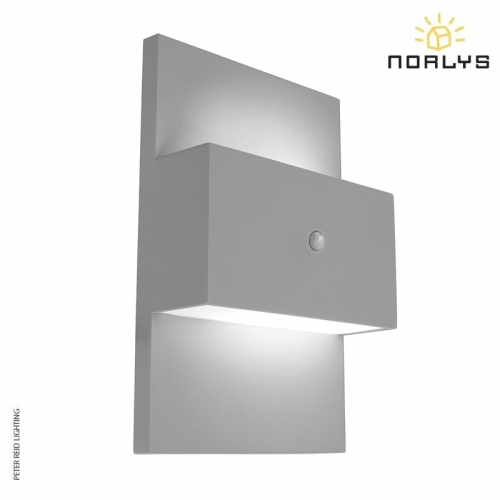 Geneve Aluminium Up/Down PIR Wall Light by Norlys