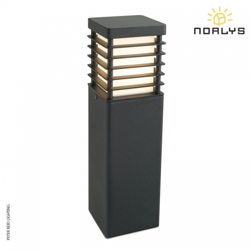 Halmstad Medium Bollard Black by Norlys