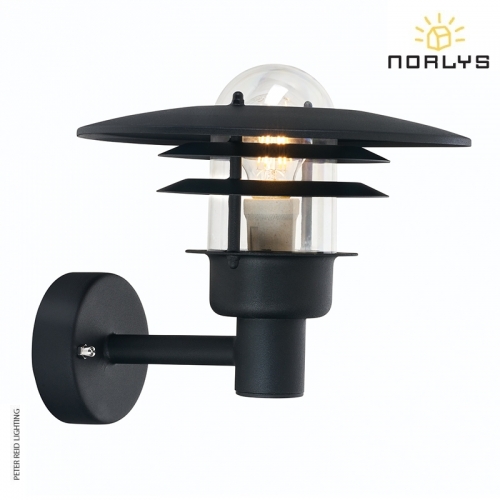 Larvik Black Wall Light by Norlys