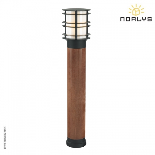 Stockholm Bollard Large Stained Wood Black by Norlys