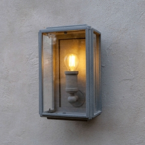 London Box Wall Light Weathered Zinc Mini