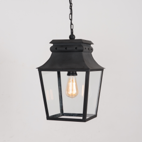 Bath Hanging Lantern Matt Black Small