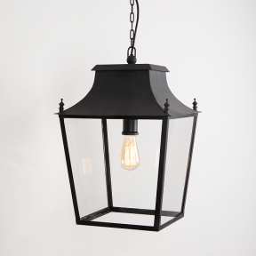 Blenheim Hanging Lantern Matt Black Large