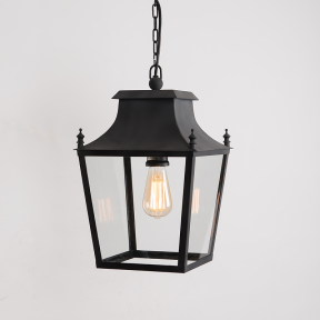 Blenheim Hanging Lantern Matt Black Small