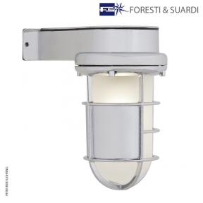 Side Arm Bulkhead Light With Shroud 2430B by Foresti & Suardi