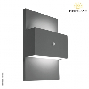 Geneve Graphite Up/Down PIR Wall Light by Norlys